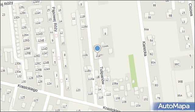 Nowa Wola, Krasickiego Ignacego, bp., 114, mapa Nowa Wola