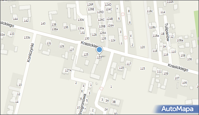 Nowa Wola, Krasickiego Ignacego, bp., 123, mapa Nowa Wola