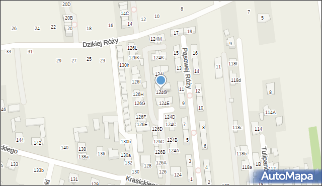 Nowa Wola, Krasickiego Ignacego, bp., 124G, mapa Nowa Wola