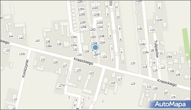 Nowa Wola, Krasickiego Ignacego, bp., 126, mapa Nowa Wola