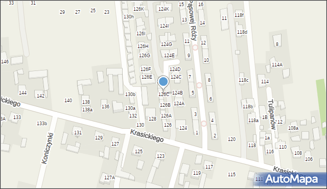 Nowa Wola, Krasickiego Ignacego, bp., 126C, mapa Nowa Wola