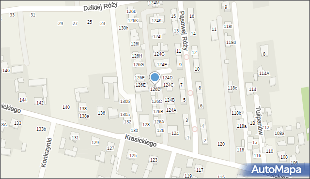 Nowa Wola, Krasickiego Ignacego, bp., 126D, mapa Nowa Wola