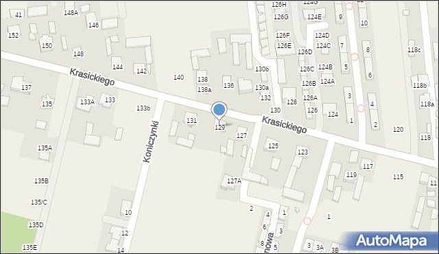 Nowa Wola, Krasickiego Ignacego, bp., 129, mapa Nowa Wola