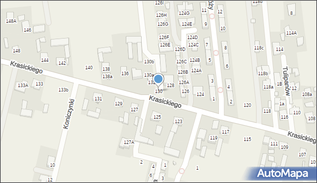 Nowa Wola, Krasickiego Ignacego, bp., 130, mapa Nowa Wola