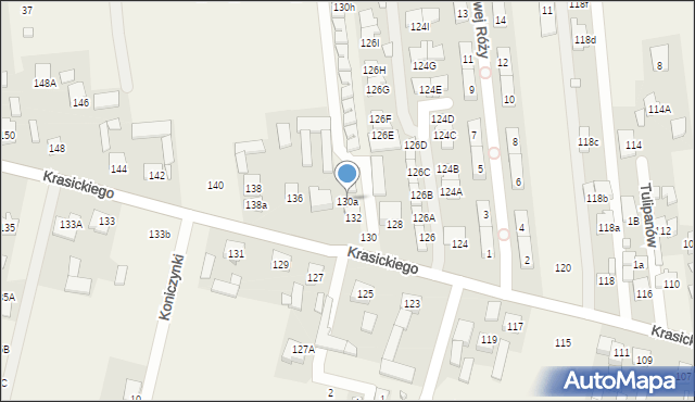 Nowa Wola, Krasickiego Ignacego, bp., 130a, mapa Nowa Wola