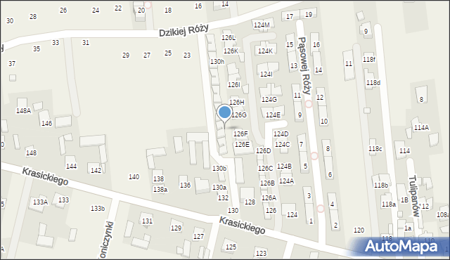 Nowa Wola, Krasickiego Ignacego, bp., 130d, mapa Nowa Wola