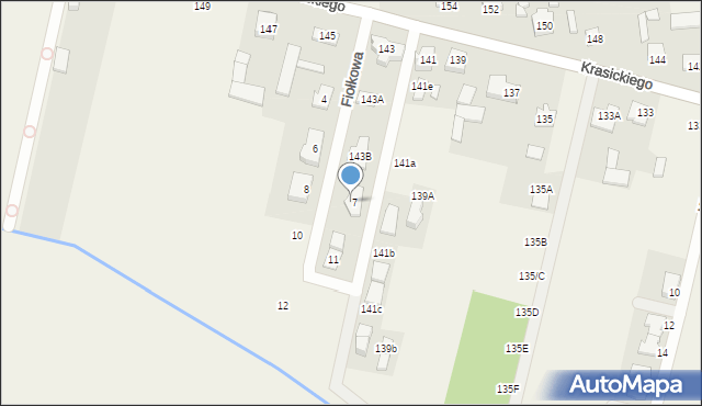 Nowa Wola, Krasickiego Ignacego, bp., 143C, mapa Nowa Wola