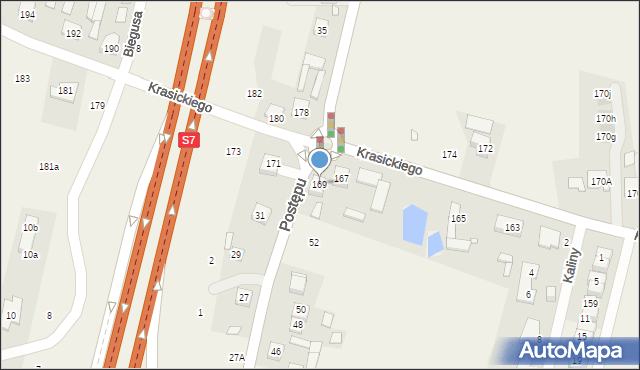 Nowa Wola, Krasickiego Ignacego, bp., 169, mapa Nowa Wola