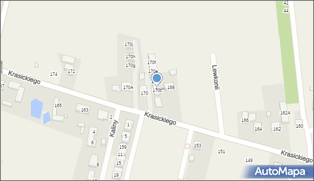 Nowa Wola, Krasickiego Ignacego, bp., 170c, mapa Nowa Wola