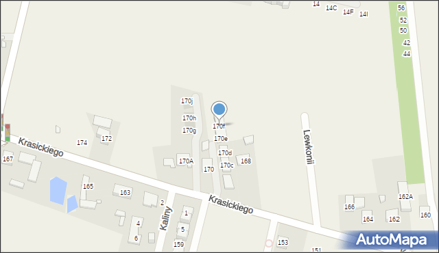 Nowa Wola, Krasickiego Ignacego, bp., 170f, mapa Nowa Wola