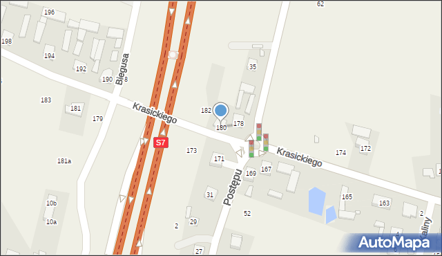 Nowa Wola, Krasickiego Ignacego, bp., 180, mapa Nowa Wola