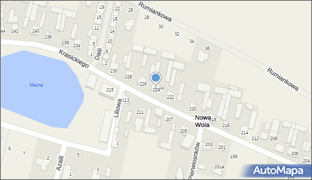 Nowa Wola, Krasickiego Ignacego, bp., 224, mapa Nowa Wola