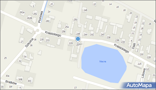 Nowa Wola, Krasickiego Ignacego, bp., 227, mapa Nowa Wola