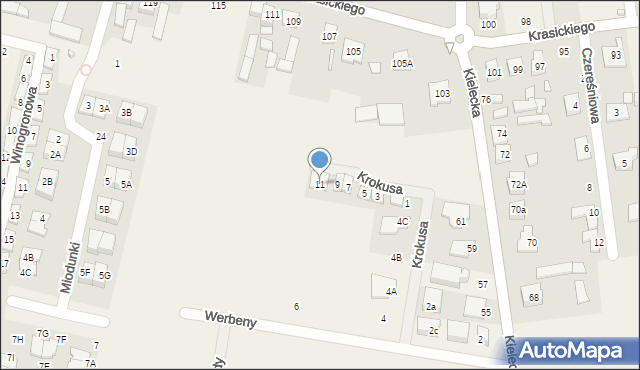 Nowa Wola, Krokusa, 11, mapa Nowa Wola