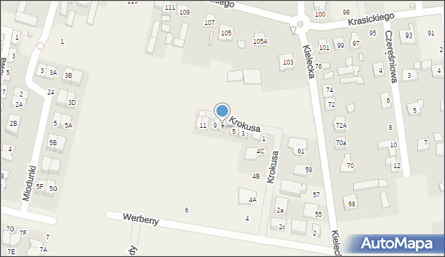 Nowa Wola, Krokusa, 7, mapa Nowa Wola