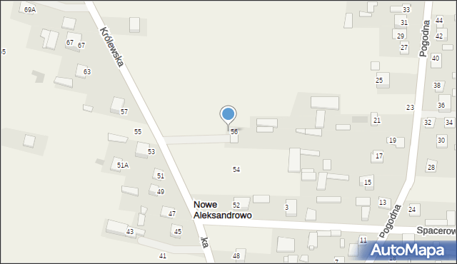 Nowe Aleksandrowo, Królewska, 58, mapa Nowe Aleksandrowo