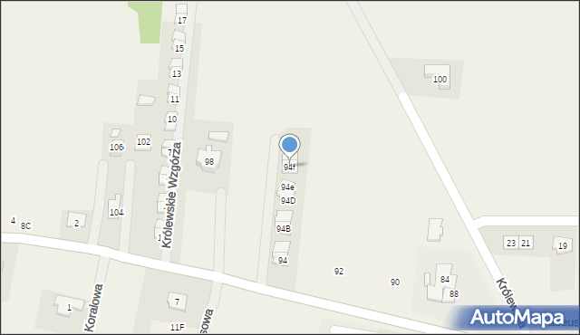 Nowe Aleksandrowo, Królewska, 94f, mapa Nowe Aleksandrowo