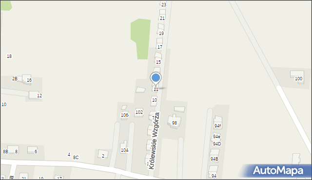 Nowe Aleksandrowo, Królewskie Wzgórza, 11, mapa Nowe Aleksandrowo