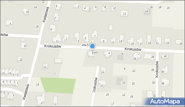 Nowe Bielice, Krokusów, 2, mapa Nowe Bielice