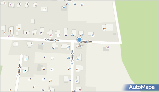 Nowe Bielice, Krokusów, 42, mapa Nowe Bielice
