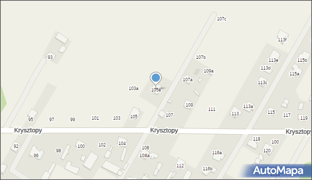 Nowe Grabie, Krysztopy Zygmunta, ks., 105a, mapa Nowe Grabie