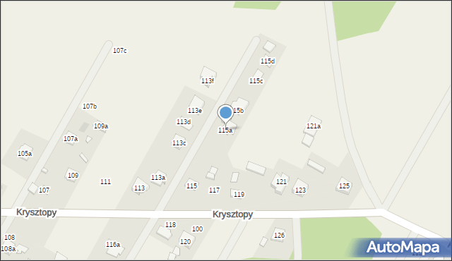 Nowe Grabie, Krysztopy Zygmunta, ks., 115a, mapa Nowe Grabie