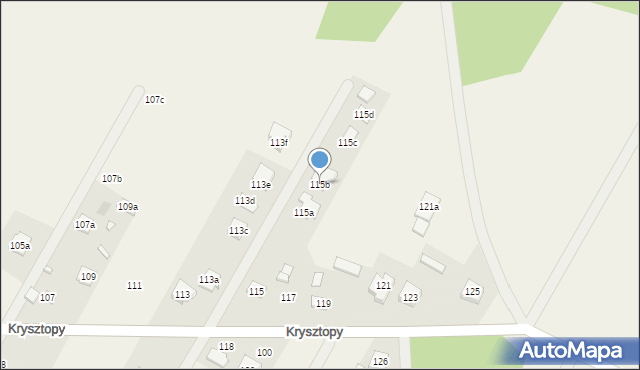 Nowe Grabie, Krysztopy Zygmunta, ks., 115b, mapa Nowe Grabie