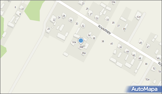 Nowe Grabie, Krysztopy Zygmunta, ks., 34a, mapa Nowe Grabie
