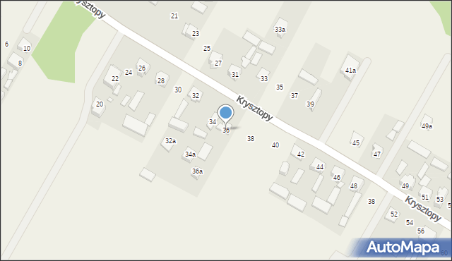 Nowe Grabie, Krysztopy Zygmunta, ks., 36, mapa Nowe Grabie