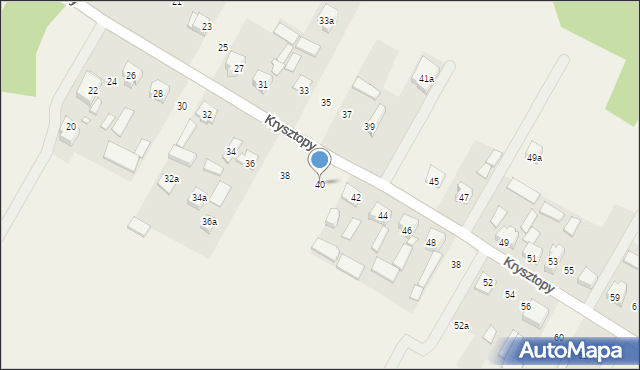 Nowe Grabie, Krysztopy Zygmunta, ks., 40, mapa Nowe Grabie