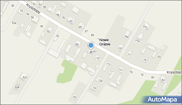 Nowe Grabie, Krysztopy Zygmunta, ks., 68, mapa Nowe Grabie