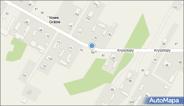 Nowe Grabie, Krysztopy Zygmunta, ks., 78, mapa Nowe Grabie