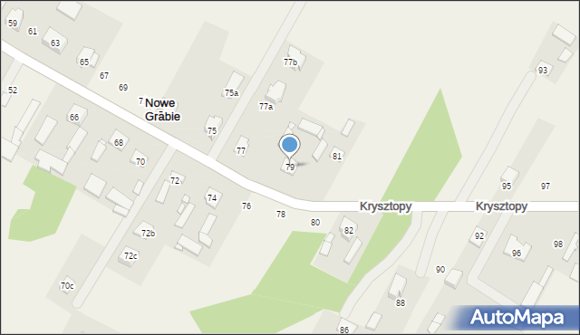 Nowe Grabie, Krysztopy Zygmunta, ks., 79, mapa Nowe Grabie