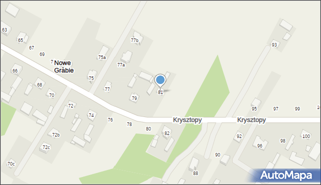 Nowe Grabie, Krysztopy Zygmunta, ks., 81, mapa Nowe Grabie