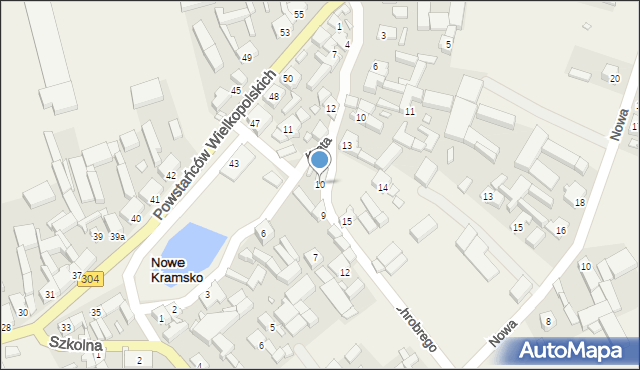 Nowe Kramsko, Króla Bolesława Chrobrego, 10, mapa Nowe Kramsko