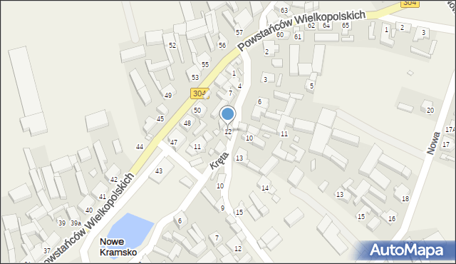 Nowe Kramsko, Króla Bolesława Chrobrego, 12, mapa Nowe Kramsko