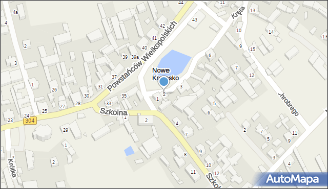 Nowe Kramsko, Króla Bolesława Chrobrego, 2, mapa Nowe Kramsko