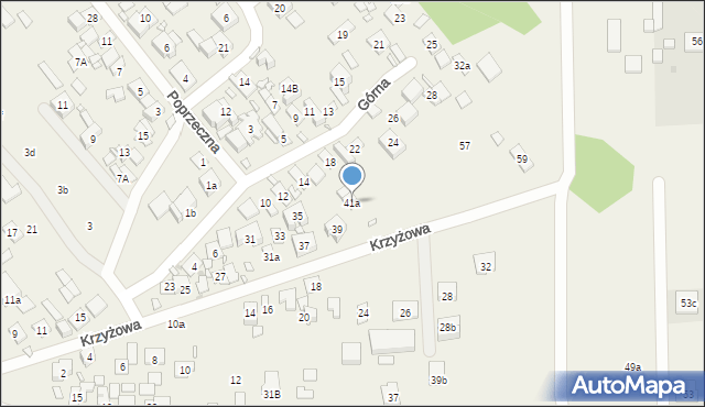 Nowe Lipiny, Krzyżowa, 41a, mapa Nowe Lipiny