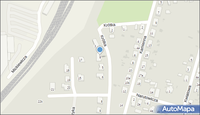 Nowe Skalmierzyce, Krótka, 4, mapa Nowe Skalmierzyce