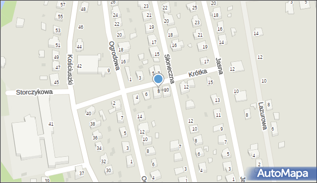 Nowogród Bobrzański, Krótka, 8, mapa Nowogród Bobrzański