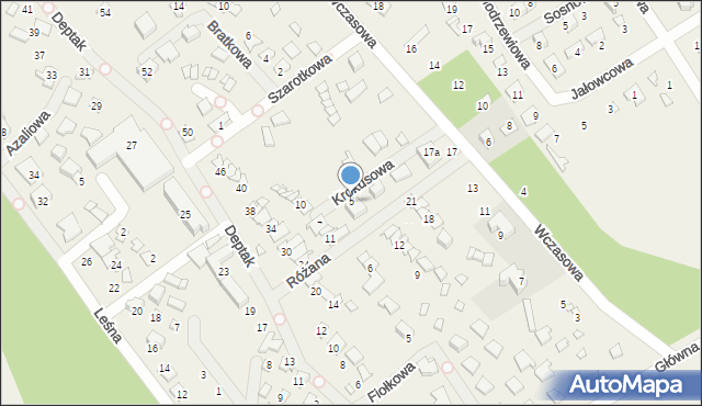 Nowy Dębiec, Krokusowa, 5, mapa Nowy Dębiec