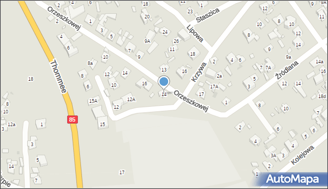 Nowy Dwór Mazowiecki, Krzywa, 14, mapa Nowy Dwór Mazowiecki