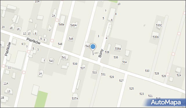 Nowy Dziekanów, Królowej Bony, 1, mapa Nowy Dziekanów