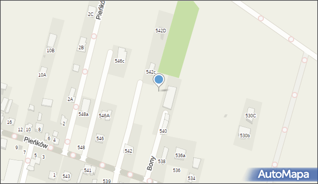 Nowy Dziekanów, Królowej Bony, 7, mapa Nowy Dziekanów