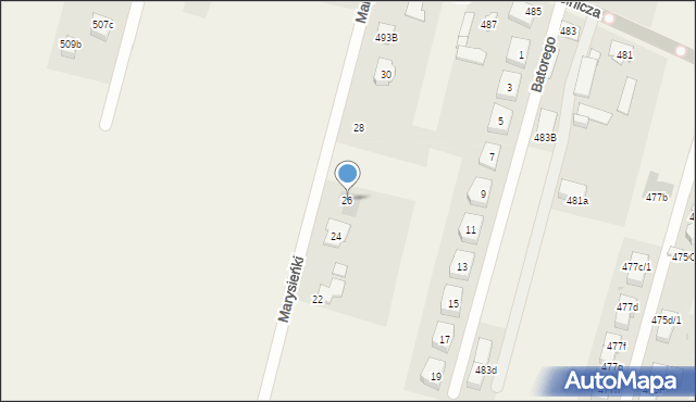 Nowy Dziekanów, Królowej Marysieńki, 26, mapa Nowy Dziekanów