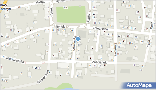 Nowy Korczyn, Krakowska, 3, mapa Nowy Korczyn