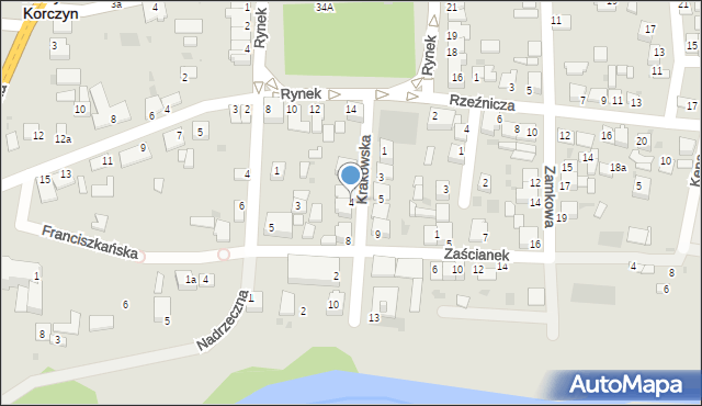 Nowy Korczyn, Krakowska, 4, mapa Nowy Korczyn