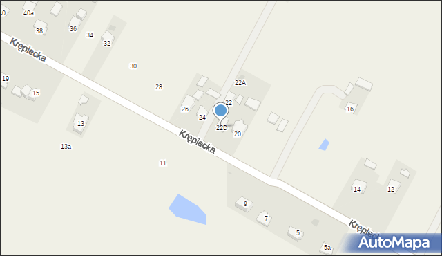 Nowy Krępiec, Krępiecka, 22D, mapa Nowy Krępiec