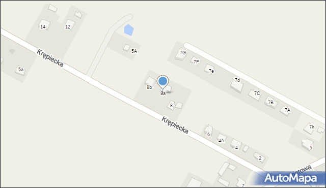 Nowy Krępiec, Krępiecka, 8a, mapa Nowy Krępiec