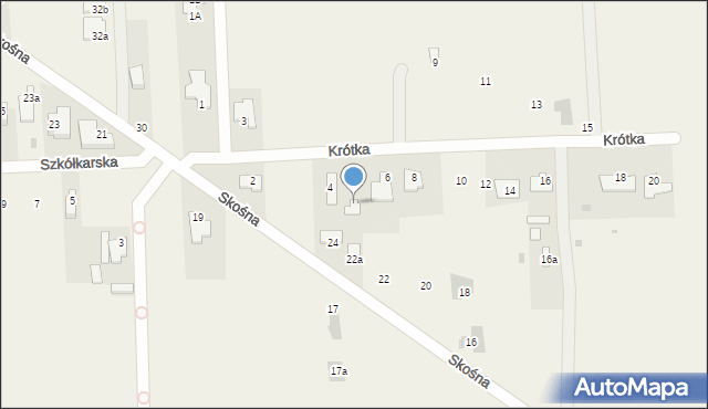 Nowy Krępiec, Krótka, 4a, mapa Nowy Krępiec